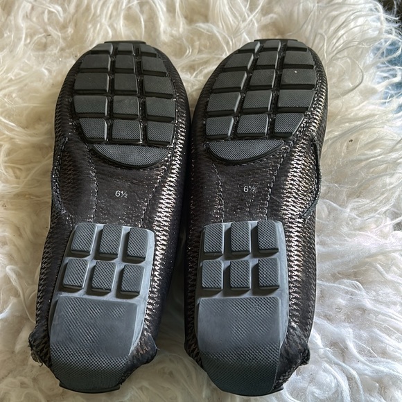 Embossed, snake leather black driver moccasin by MARC JOSEPH Size 6.5 - Picture 8 of 9